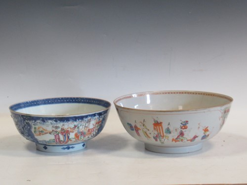 Lot 5 - Two Chinese 18th century polychrome bowls,...
