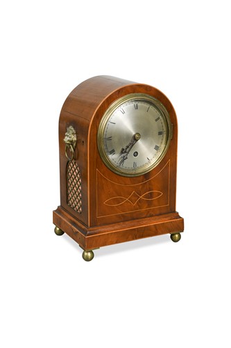 Lot 488 - A 19th century mahogany dome top mantel timepiece