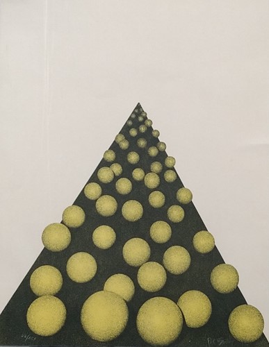 Lot 541 - Pol Bury (Belgian 1922-2005) Circle on an...