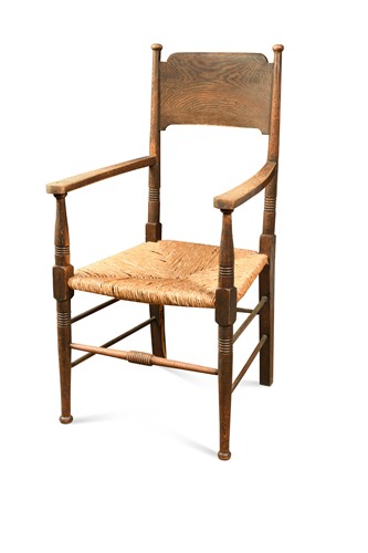 Lot 213 - William Birch, High Wycombe, an Arts & Crafts ash elbow chair