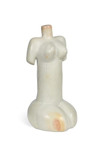 Lot 84 - A carved hardstone model of a female nude