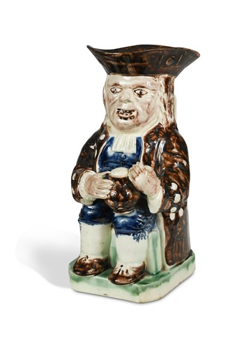 Lot 186 - A rare Whieldon Toby jug, circa 1780