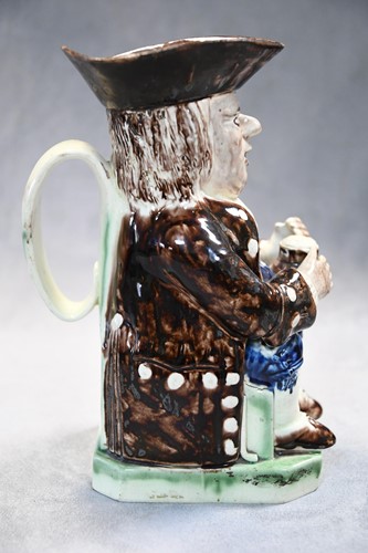 Lot 186 - A rare Whieldon Toby jug, circa 1780