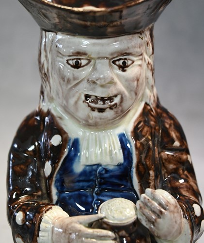 Lot 186 - A rare Whieldon Toby jug, circa 1780