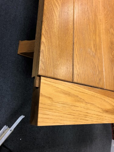 Lot 501 - An oak refectory table, modern
