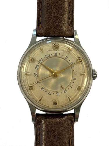 Lot 245 - Jaeger-LeCoultre - A rare and sought after steel 'calendar date' wristwatch