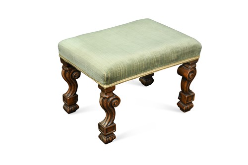 Lot 204 - An Italianate rectangular stool, part 18th century 