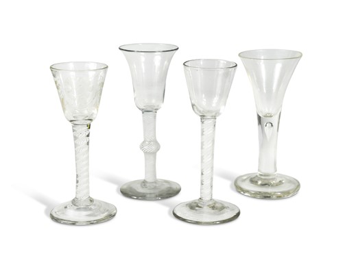 Lot 239 - A George II air twist wine glass, circa 1750