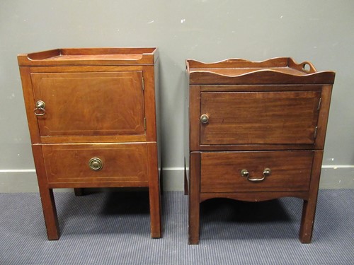 Lot 418 - Two similar 19th century mahogany night...