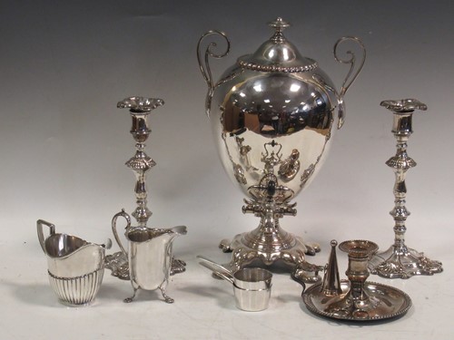 Lot 264 - A pair of George III style silver plated...
