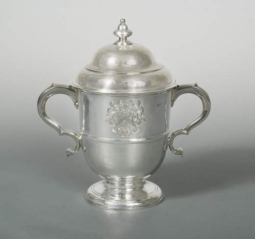 Lot 370 - A George II silver trophy cup and cover