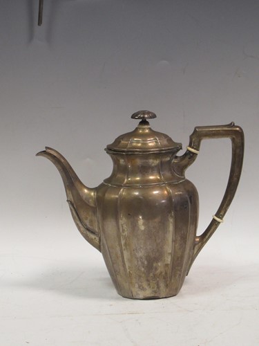 Lot 260 - An 800 Standard silver coffee pot, German, by...