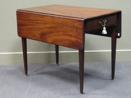 Lot 603 - A circa 1770 a mahogany pembroke table, the...
