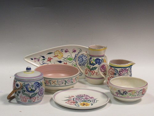 Lot 3 - Items of Poole pottery to include a biscuit...
