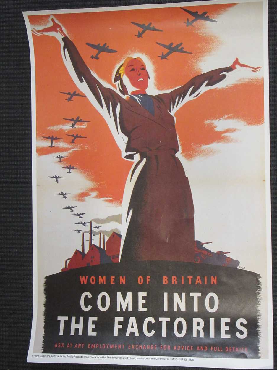 Lot 365 - A collection of reproduction WWII posters, to...