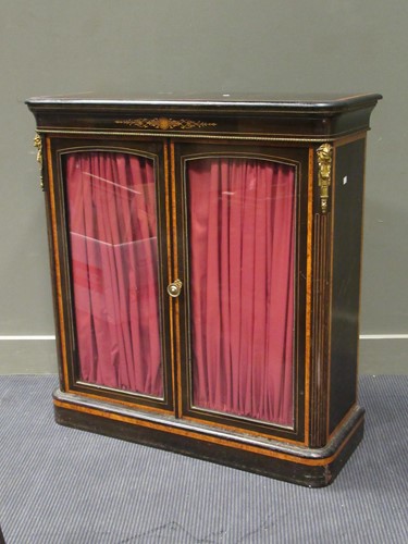 Lot 544 - A late 19th century ebonised, banded and...
