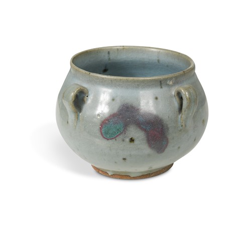 Lot 40 - A Chinese purple splashed Junyao jar, Song-Yuan Dynasty (960AD-1368AD)