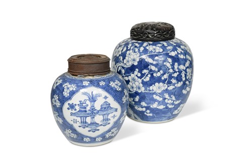 Lot 17 - A Chinese blue and white porcelain ginger jar, Qing Dynasty, 19th century