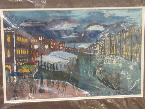 Lot 327 - Three modern watercolours, to include: Lucien...