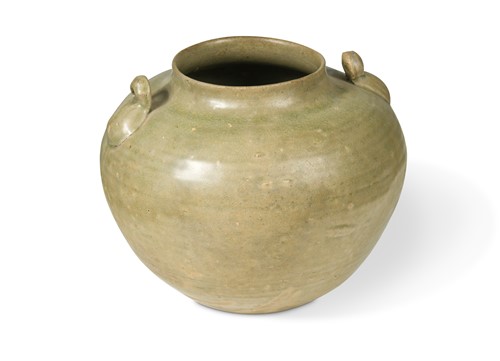 Lot 55 - A Chinese celadon glazed vase, perhaps Sui/Tang Dynasty