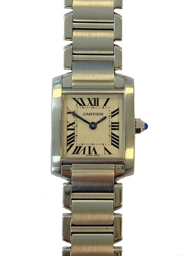 Lot 235 - Cartier - A steel 'Tank Française' wristwatch