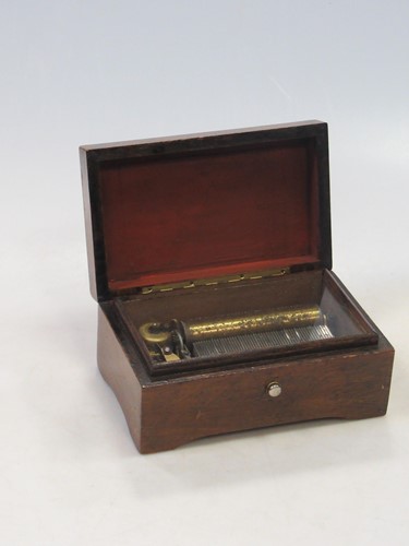 Lot 118 - A Thorens Swiss made, musical box, 15.5 x 7.5...