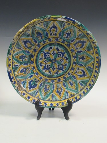 Lot 115 - A Fez pottery large bowl, 42cm diameter