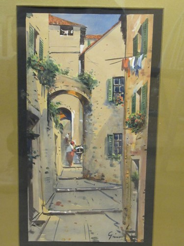Lot 305 - Gianni, watercolour, Italian Street scene....