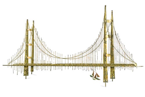 Lot 130 - Curtis Jere (Jerry Fels and Curtis Freiler, established 1963), Golden Gate Bridge wall sculpture