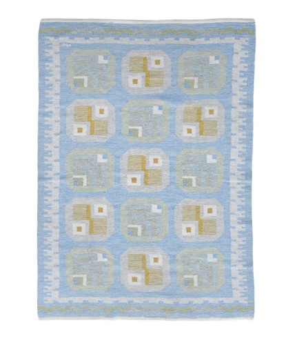 Lot 270 - Svea Wahlqvist Norén (Swedish, 20th century), a flat weave 'rölakan' carpet