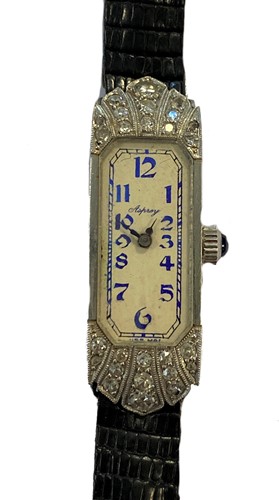 Lot 232 - Asprey - A platinum diamond set cocktail watch