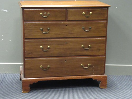 Lot 541 - A 19th century mahogany chest of drawers, 102...