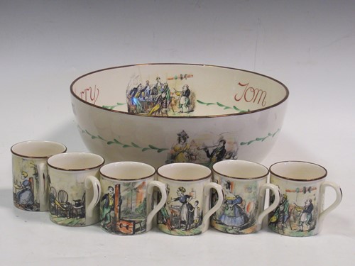 Lot 182 - A Gray's Pottery Tom and Jerry punch set