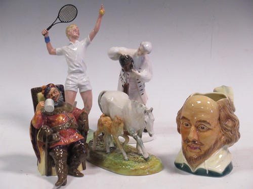 Lot 96 - A Royal Doulton model of a grey mare and foal,...