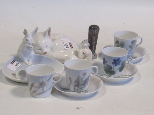 Lot 100 - A small collection of Royal Copenhagen,...