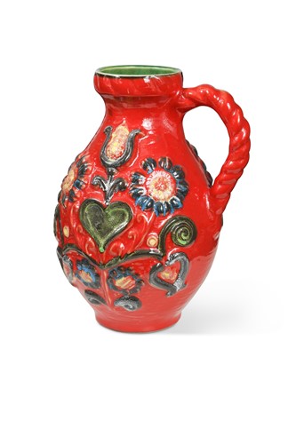 Lot 90 - A Bay Kermiek, West Germany, 'fat lava' jug, circa 1960