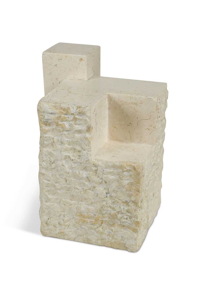 Lot 119 - A carved and polished marble brutalist sculpture