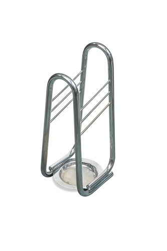 Lot 255 - A Bauhaus style tubular chrome stick stand