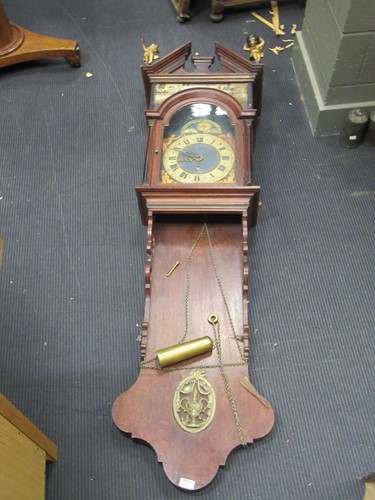 Lot 357 - A 19th century Dutch wall clock