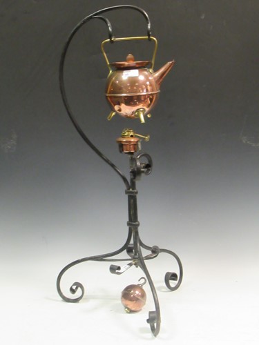 Lot 95 - After Christopher Dresser, a copper kettle on...