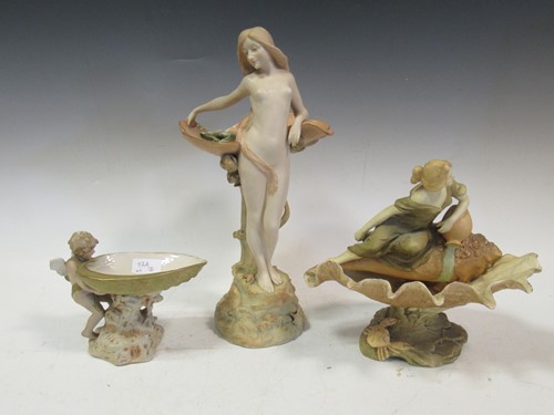 Lot 97A - A Royal Dux sweetmeet dish, modelled with a...