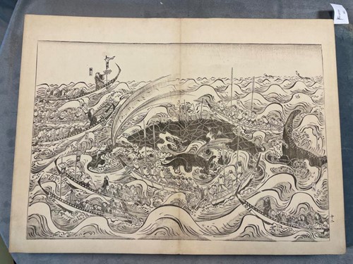Lot 291 - Japanese whaling. Two vols. folio, 19th...