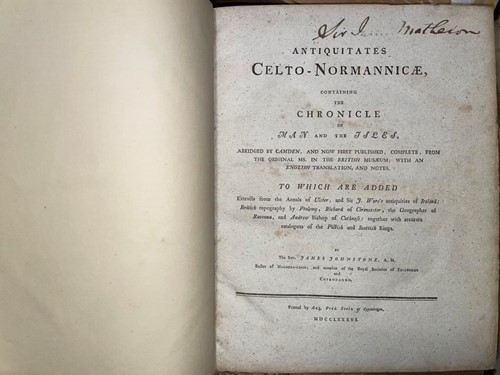 Lot 180 - JOHNSTONE (J) Antiquatates Celto-Normannicae…,...