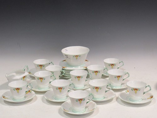 Lot 136 - Plant Tuscan part Art Deco shape teaset