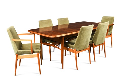 Lot 275 - Robert Heritage for Archie Shine, a Hamilton design dining table and six chairs