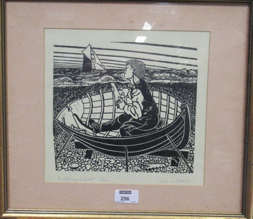 Lot 256 - James Dodds, linocut, 17/50, 24 x 26cm