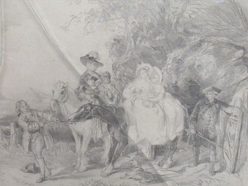 Lot 482 - Follower of George Morland, pencil, 26 x 34cm