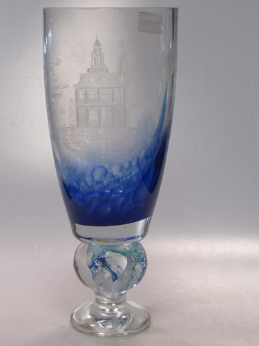 Lot 27A - A Caithness commemorative glass vase in...