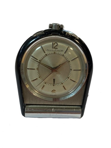 Lot 244 - Jaeger-LeCoultre - A rare steel 'Memovox' pendant watch/clock with alarm
