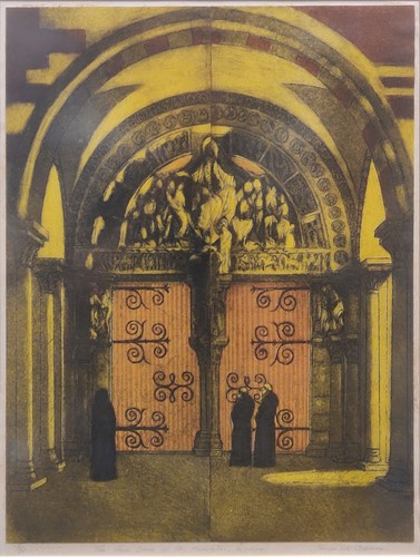 Lot 319 - James Osborne, St Madeleine, Vézelay, signed...